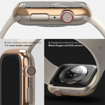 Rama pentru Apple Watch 7 / 8 (45mm) - Ringke Bezel Styling - Glossy Gold - Img 3