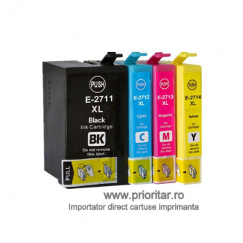 SET Cartuse pt EPSON 27 XL T2711 T2712 T2713 T2714 27XL ( 2711XL 2712XL 2713XL 2714XL ) compatibile de capacitate mare
