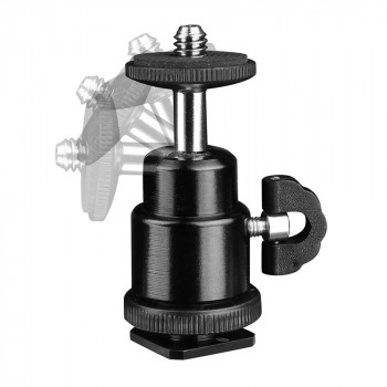 Adaptor Cold Shoe la 1/4 GoPro - Techsuit Action Camera (BH-2) - Black - Img 2