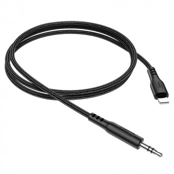 Cablu Audio Adaptor Lightning la Jack 1m - Hoco (UPA18) - Black - Img 3