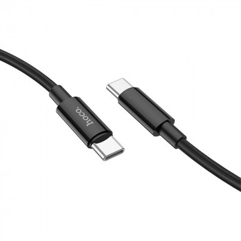 Cablu de Date Type-C la Type-C 3A, 1m - Hoco True Color (X68) - Black