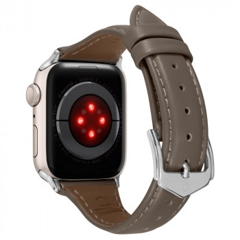 Curea pentru Apple Watch 1/2/3/4/5/6/7/8/SE/SE 2 (38/40/41mm) - Spigen Cyrill Kajuk - Khaki - Img 2