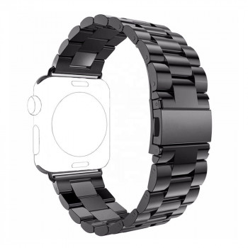 Curea pentru Apple Watch 1/2/3/4/5/6/7/8/SE/SE 2 (38/40/41mm) - Techsuit Watchband (W036) - Black - Img 3