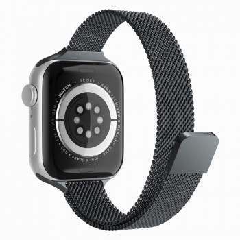 Curea pentru Apple Watch 1/2/3/4/5/6/7/8/SE/SE 2 (38/40/41mm) - Techsuit Watchband (W034) - Black - Img 1