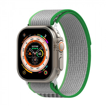 Curea pentru Apple Watch 1/2/3/4/5/6/7/8/SE/SE 2 (38/40/41mm) - Techsuit Watchband (W039) - Green / Green - Img 2