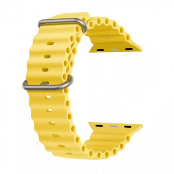 Curea pentru Apple Watch 1/2/3/4/5/6/7/8/SE/SE 2/Ultra (42/44/45/49mm) - Techsuit Watchband (W038) - Yellow - Img 4