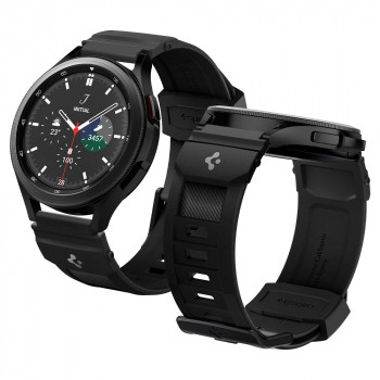 Curea pentru Samsung Galaxy Watch 4/5/Active 2, Huawei Watch GT 3 (42mm)/GT 3 Pro (43mm) - Spigen Rugged Band - Black - Img 1