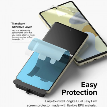 Folie protectie telefon Google Pixel 7 (set 2) - Ringke Dual Easy Full - Clear - Img 2