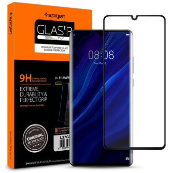 Folie protectie telefon Huawei P30 Pro / P30 Pro New Edition - Spigen Glas.TR Slim - Black