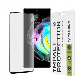 Folie protectie telefon Motorola Edge 20 / Edge 20 Pro - Techsuit 111D Full Cover / Full Glue Glass - Black
