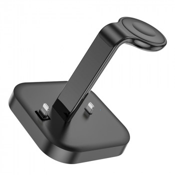 Hoco - Charging Station Graceful (CW43) - for iPhone, Apple Watch, AirPods - Black - Img 2