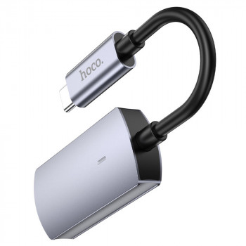 Hoco - OTG Adapter Presage (UA20) - Type-C Male to HDMI Female, 4K@30Hz 3840*2160P - Metal Gray - Img 3