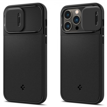 Husa iPhone 14 Pro - Spigen Optik Armor Mag - Black - Img 2