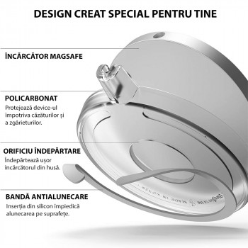 Husa pentru incarcator wireless - Ringke MagSafe - Matte Clear - Img 3