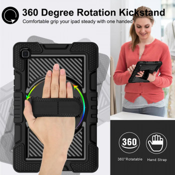 Husa pentru tableta Samsung Galaxy Tab A7 10.4 (2020 / 2022) - Techsuit StripeShell 360 - Black - Img 3