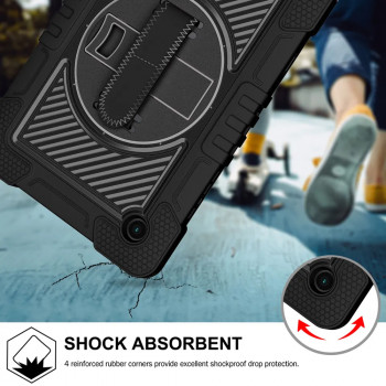 Husa pentru tableta Samsung Galaxy Tab A8 10.5 (2021) - Techsuit StripeShell 360 - Black - Img 2