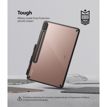 Husa pentru tableta Samsung Galaxy Tab S7 Plus 12.4 T970/T976 - Ringke Fusion - Smoke Black - Img 2