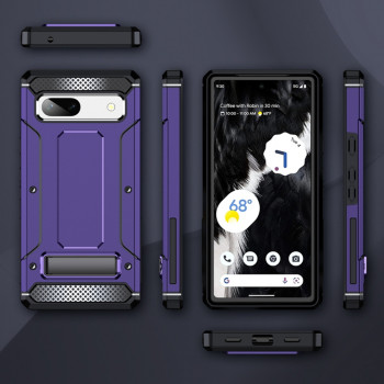 Husa telefon Google Pixel 7a - Techsuit Hybrid Armor Kickstand - Black - Img 3