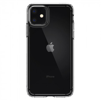 Husa telefon iPhone 11 - Spigen Ultra Hybrid - Crystal Clear - Img 2