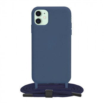 Husa telefon iPhone 11 - Techsuit Crossbody Lanyard - Blue