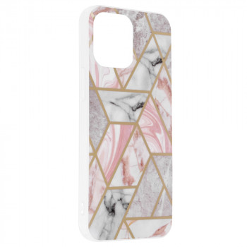 Husa telefon iPhone 13 Pro Max - Techsuit Marble Series - Pink Hex - Img 2