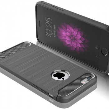 Husa telefon iPhone 6 / 6s - Techsuit Carbon Silicone - Black - Img 4