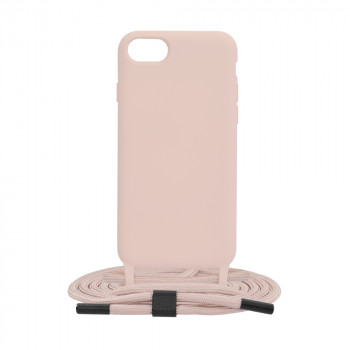 Husa telefon iPhone SE 2, SE 2020 / SE 3, SE 2022 - Techsuit Crossbody Lanyard - Pink