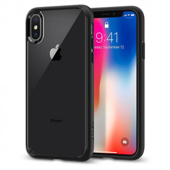 Husa telefon iPhone X / XS - Spigen Ultra Hybrid - Matte Black