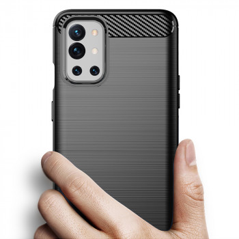 Husa telefon OnePlus 9R - Techsuit Carbon Silicone - Black - Img 2