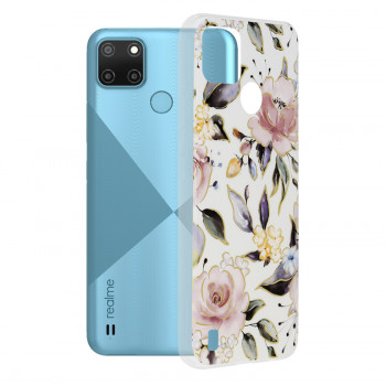 Husa telefon Realme C21Y / C25Y - Techsuit Marble Series - Chloe White