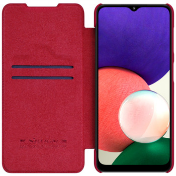 Husa telefon Samsung Galaxy A22 4G - Nillkin QIN Leather Case - Red - Img 3
