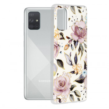 Husa telefon Samsung Galaxy A71 4G - Techsuit Marble Series - Chloe White