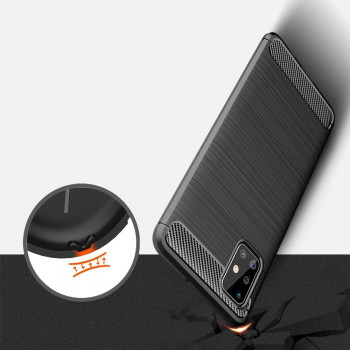 Husa telefon Samsung Galaxy A71 5G - Techsuit Carbon Silicone - Black - Img 4