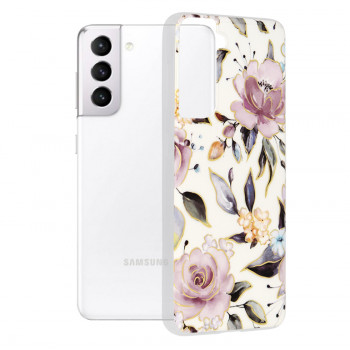 Husa telefon Samsung Galaxy S21 5G - Techsuit Marble Series - Chloe White