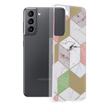 Husa telefon Samsung Galaxy S21 5G - Techsuit Marble Series - Purple Hex