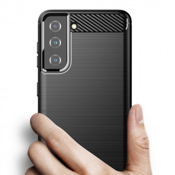 Husa telefon Samsung Galaxy S21 Plus 5G - Techsuit Carbon Silicone - Black - Img 3