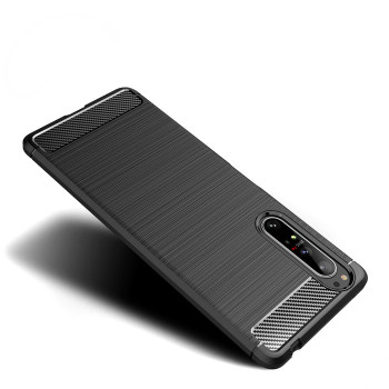 Husa telefon Sony Xperia 5 II - Techsuit Carbon Silicone - Black - Img 2