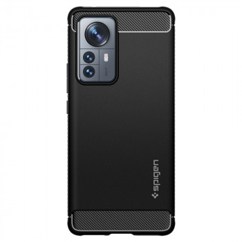 Husa telefon Xiaomi 12 Pro - Spigen Rugged Armor - Black - Img 3