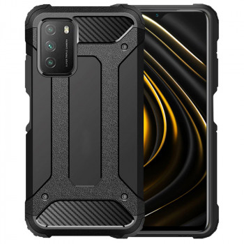 Husa telefon Xiaomi Poco M3 - Techsuit Hybrid Armor - Black - Img 1
