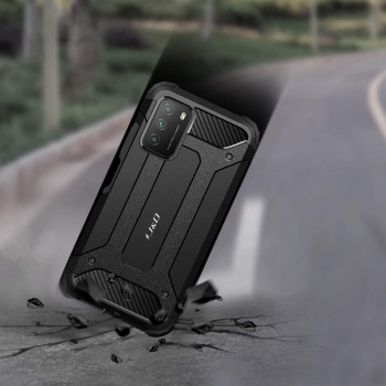 Husa telefon Xiaomi Poco M3 - Techsuit Hybrid Armor - Black - Img 4
