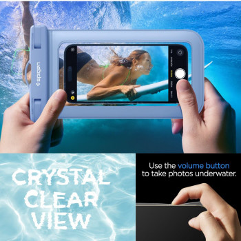 Husa universala pentru telefon - Spigen Waterproof Case A601 - Aqua Blue - Img 2