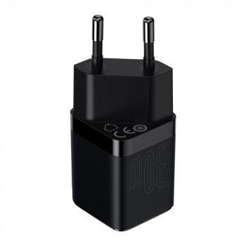 Incarcator Priza Type-C PD30W, 3A - Baseus GaN3 (CCGN010101) - Black - Img 2