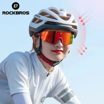 Ochelari pentru Ciclism - RockBros (SP213BK) - Orange Black - Img 4