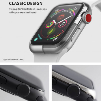 Rama pentru Apple Watch 1 / 2 / 3 (38mm) - Ringke Bezel Styling - Glossy Silver - Img 2