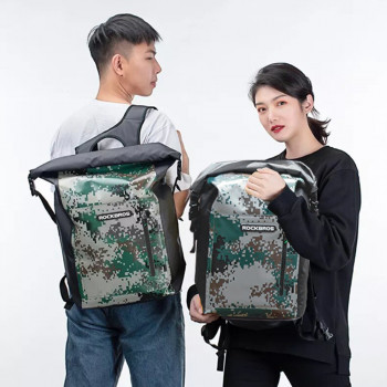 Rucsac Impermeabil pentru Drumetii 25l - RockBros (AS-032C) - Black Green - Img 2