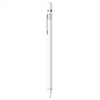 Stylus Pen - USAMS Active Touch Screen with Clip (US-ZB057) - White - Img 2