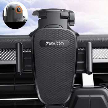 Suport Auto de Telefon cu Prindere pe Bord - Yesido (C130) - Black - Img 3