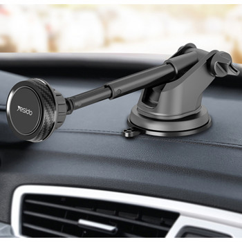 Suport Auto Magnetic Bord / Parbriz - Yesido Extendable Arm (C67) - Black - Img 2