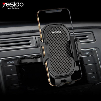 Suport Auto pentru Telefon cu Prindere in CD Player - Yesido (C84) - Black - Img 4