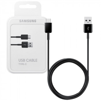Cablu de Date USB-A to Type-C 2A, 480Mbps, 1.5m - Samsung (EP-DG930IBEGWW) - Black (Blister Packing) - Img 1